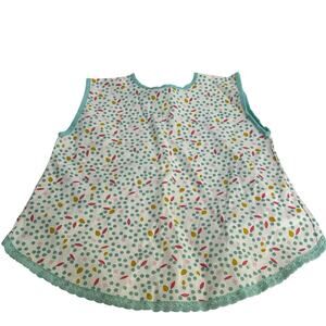 IKEA SPRUDLA Children’s Cooking Apron Pastel Floral Leaf Print